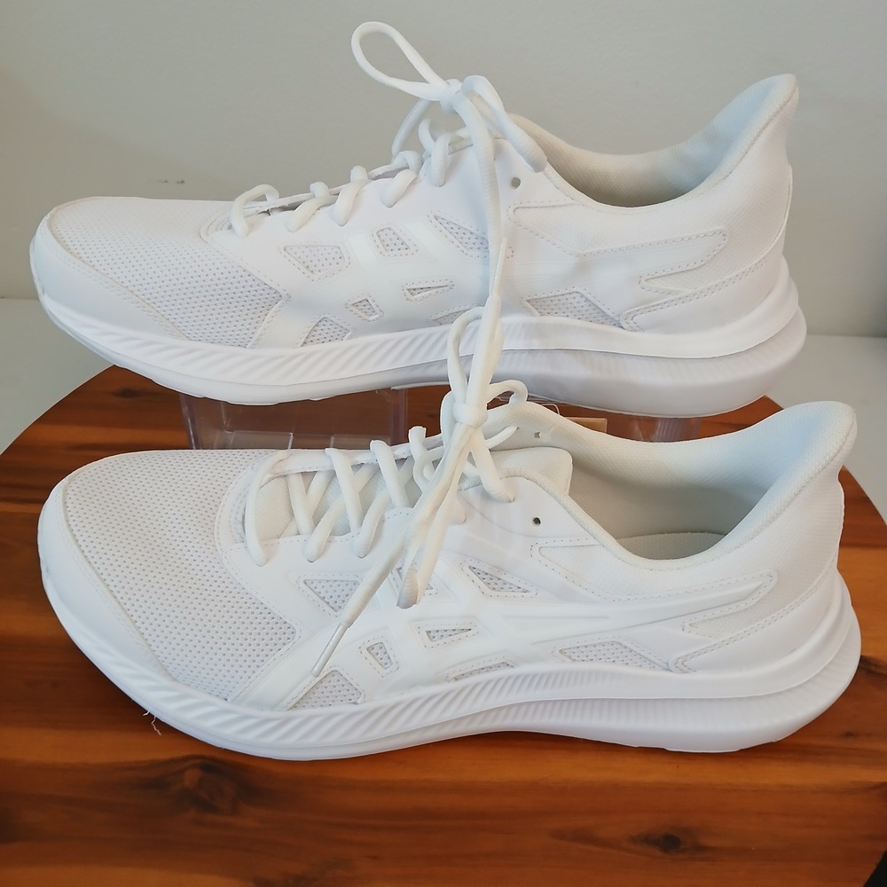 Asics Jolt 4 Running Shoes Mens 12 White Low Top Mesh Sneakers 1011B603